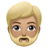 Person: Medium-Light Skin Tone, Beard Emoji 🧔🏼 image - Huawei Harmony OS style