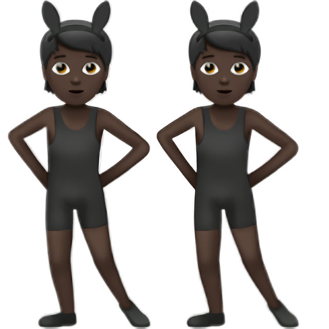 People With Bunny Ears: Dark Skin Tone