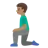 Man Kneeling: Medium Skin Tone