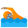 Person Swimming: Medium Skin Tone Emoji 🏊🏽 image - Google Noto Color style