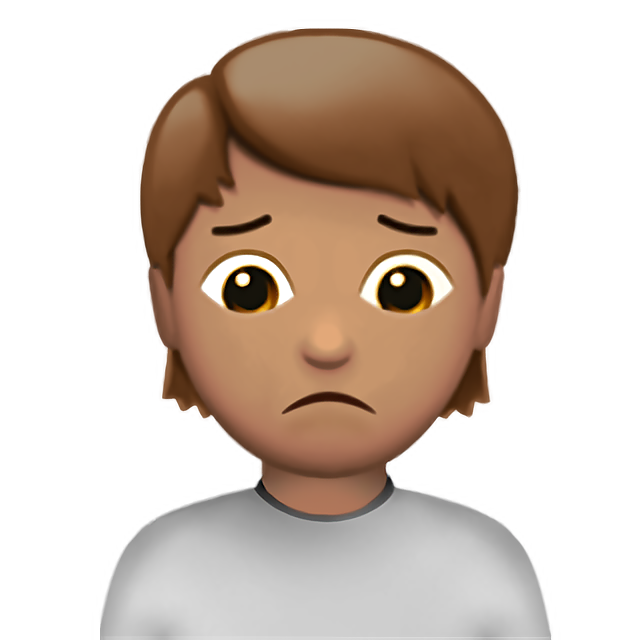 Person Frowning: Medium Skin Tone