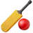 Bate de cricket y pelota