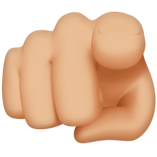 Index Pointing At The Viewer: Medium-Light Skin Tone