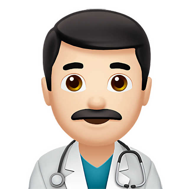 Man Health Worker: Light Skin Tone