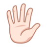 Hand With Fingers Splayed: Light Skin Tone Emoji 🖐🏻 image - Emojidex style