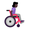 Woman In Manual Wheelchair Facing Right: Dark Skin Tone Emoji 👩🏿‍🦽‍➡️ image - Microsoft Classic 2D style
