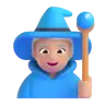 Woman Mage: Medium-Light Skin Tone Emoji 🧙🏼‍♀️ image - Microsoft 3D Fluent style