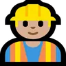 Construction Worker: Medium-Light Skin Tone Emoji 👷🏼 image - Microsoft Windows 10 Segoe UI Emoji style