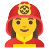 Woman Firefighter Emoji 👩‍🚒 image - Google Noto Color style