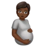 Pregnant Person: Medium-Dark Skin Tone Emoji 🫄🏾 image - Huawei Harmony OS style