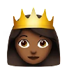 Princess: Medium-Dark Skin Tone Emoji 👸🏾 image - Apple style