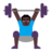 Man Lifting Weights: Dark Skin Tone