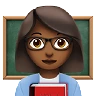 Woman Teacher: Medium-Dark Skin Tone Emoji 👩🏾‍🏫 image - Apple style
