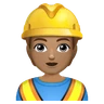 Construction Worker: Medium Skin Tone Emoji 👷🏽 image - Huawei Harmony OS style