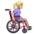 Woman In Manual Wheelchair Facing Right: Medium-Light Skin Tone