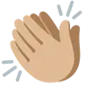 Clapping Hands: Medium-Light Skin Tone Emoji 👏🏼 image - Google Noto Color style