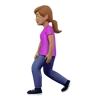 Woman Walking: Medium Skin Tone Emoji 🚶🏽‍♀️ image - Apple style