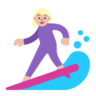 Woman Surfing: Medium-Light Skin Tone Emoji 🏄🏼‍♀️ image - Microsoft Classic 2D style