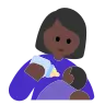 Woman Feeding Baby: Dark Skin Tone Emoji 👩🏿‍🍼 image - Tossface style