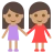 Women Holding Hands: Medium Skin Tone
