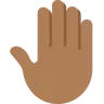 Raised Back Of Hand: Medium-Dark Skin Tone Emoji 🤚🏾 image - Twitter / X (Twemoji) style