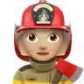 Woman Firefighter: Medium-Light Skin Tone Emoji 👩🏼‍🚒 image - Apple style