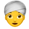 Woman Wearing Turban Emoji 👳‍♀️ image - Apple style