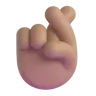 Crossed Fingers: Medium Skin Tone Emoji 🤞🏽 image - Microsoft 3D Fluent style