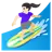 Woman Surfing: Light Skin Tone