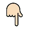 Backhand Index Pointing Down: Light Skin Tone Emoji 👇🏻 image - OpenMoji style