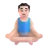 Man In Lotus Position: Light Skin Tone