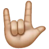 Love-You Gesture: Medium-Light Skin Tone Emoji 🤟🏼 image - Samsung style