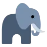 Emoji Elefant 🐘 image - Tossface style