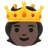 Person With Crown: Dark Skin Tone