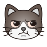 털이있는 고양이 얼굴 Emoji 😾 image - Emojidex style