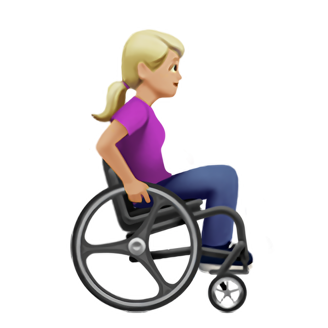 Woman In Manual Wheelchair Facing Right: Medium-Light Skin Tone