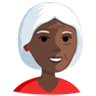Old Woman: Dark Skin Tone Emoji 👵🏿 image - Facebook Messenger (2016) style