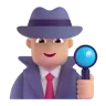 Man Detective: Medium-Light Skin Tone Emoji 🕵🏼‍♂️ image - Microsoft 3D Fluent style