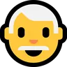 Man: White Hair Emoji 👨‍🦳 image - Microsoft Windows 10 Segoe UI Emoji style
