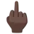 Middle Finger: Dark Skin Tone