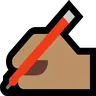 Writing Hand: Medium Skin Tone Emoji ✍🏽 image - Microsoft Windows 10 Segoe UI Emoji style