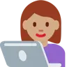 Woman Technologist: Medium Skin Tone Emoji 👩🏽‍💻 image - Twitter / X (Twemoji) style