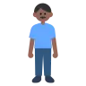 Man Standing: Medium-Dark Skin Tone Emoji 🧍🏾‍♂️ image - Tossface style