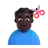 Man Getting Haircut: Dark Skin Tone