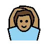 Man Gesturing Ok: Medium Skin Tone Emoji 🙆🏽‍♂️ image - OpenMoji style