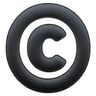 Symbole Copyright Emoji © image - Huawei Harmony OS style