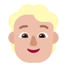 Person: Medium-Light Skin Tone, Blond Hair Emoji 👱🏼 image - Microsoft Classic 2D style