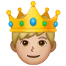 Prince: Medium-Light Skin Tone Emoji 🤴🏼 image - Samsung style