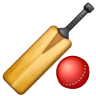 Bate de cricket y pelota Emoji 🏏 image - Samsung style