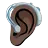 Ear With Hearing Aid: Dark Skin Tone